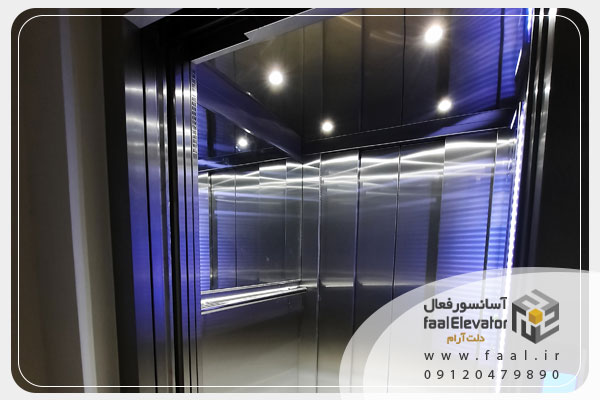 کابین آسانسور لاین نوری؛ ترکیب طراحی و نورپردازی مدرن