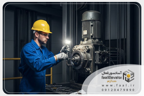تعمیر گیربکس آسانسور | عیب‌یابی تخصصی و لرزش‌گیری (ضمانت کتبی)